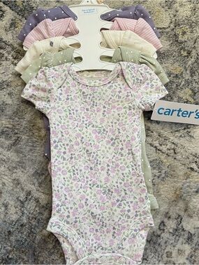 Carter's 5 Pack Baby Girl Bodysuits Size Preemie Spring Floral New T1
